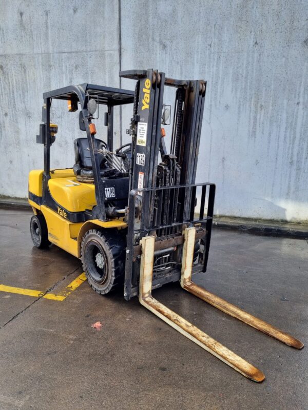 Uase yale forklift model GDP30MX pictured in the yard at Yale Forklifts NZ